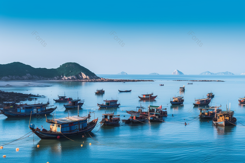 山海渔船自然风光高清摄影图,高清,摄影图,摄影图片,图片大全,摄影图免费下载
